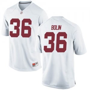 Men's Alabama Crimson Tide #36 Bret Bolin White Replica NCAA College Football Jersey 2403NFRE2